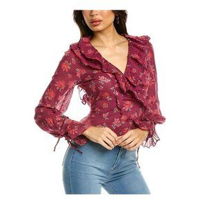 Free People Amanda Ruffle Long Sleeve Top